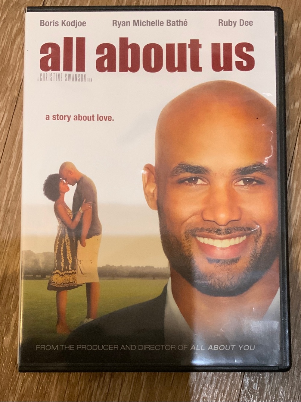 All About Us (DVD) Movie Case - Red & White Cover